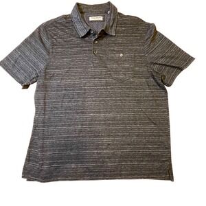 English Laundry Polo Shirt Pocket Heathered Stripe Soft Touch Knit Men's Size XL